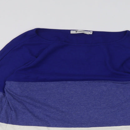 Yidarton Womens Blue Striped  Pullover Jumper Size M