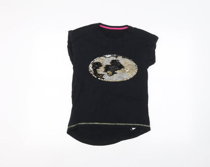 George Girls Black   Basic T-Shirt Size 11-12 Years  - Batman