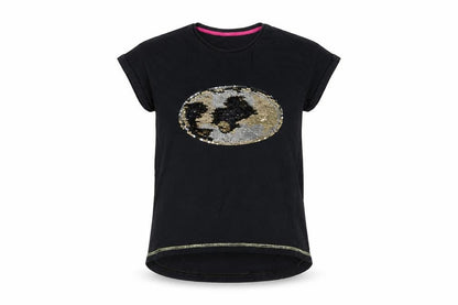 George Girls Black   Basic T-Shirt Size 11-12 Years  - Batman