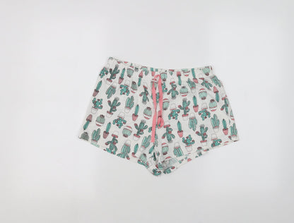 George Womens White   Paperbag Shorts Size 8 - cactus