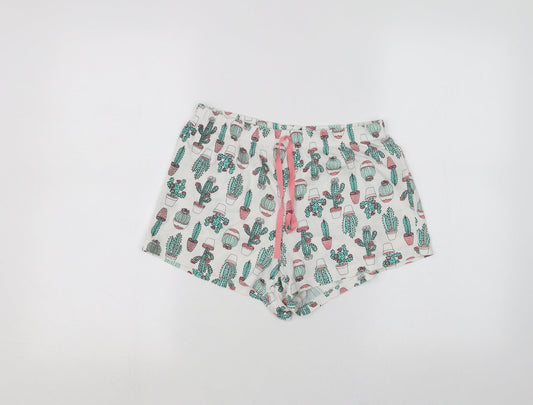 George Womens White   Paperbag Shorts Size 8 - cactus