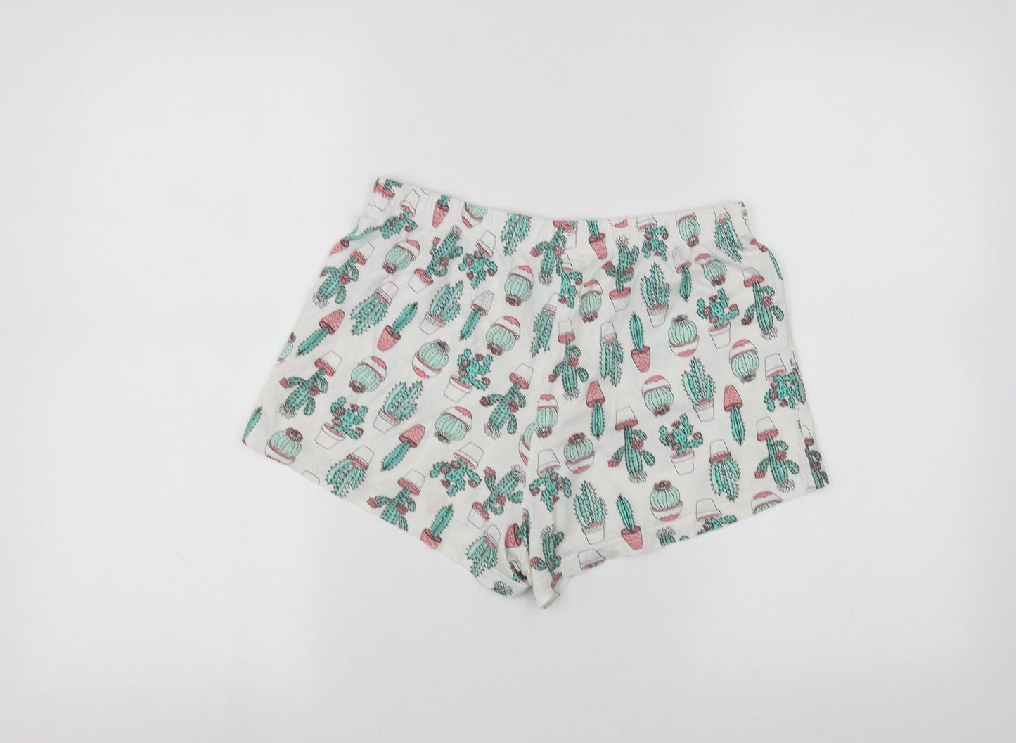 George Womens White   Paperbag Shorts Size 8 - cactus