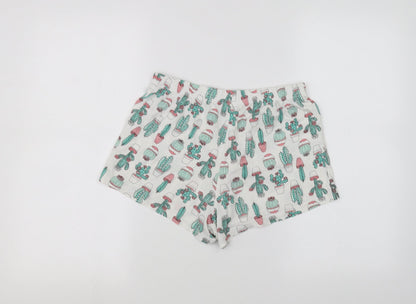 George Womens White   Paperbag Shorts Size 8 - cactus