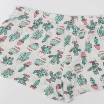 George Womens White   Paperbag Shorts Size 8 - cactus