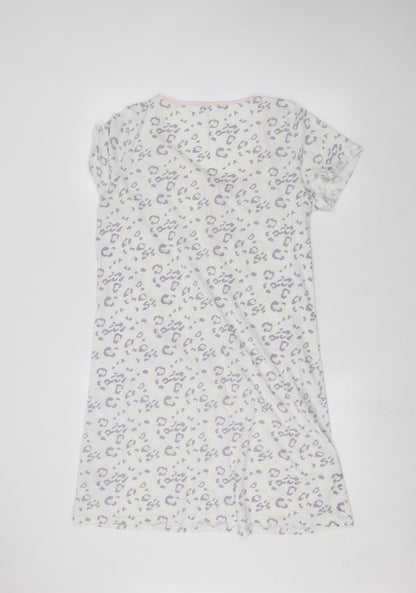 Feel Fabulous Womens White Animal Print  Basic T-Shirt Size 14
