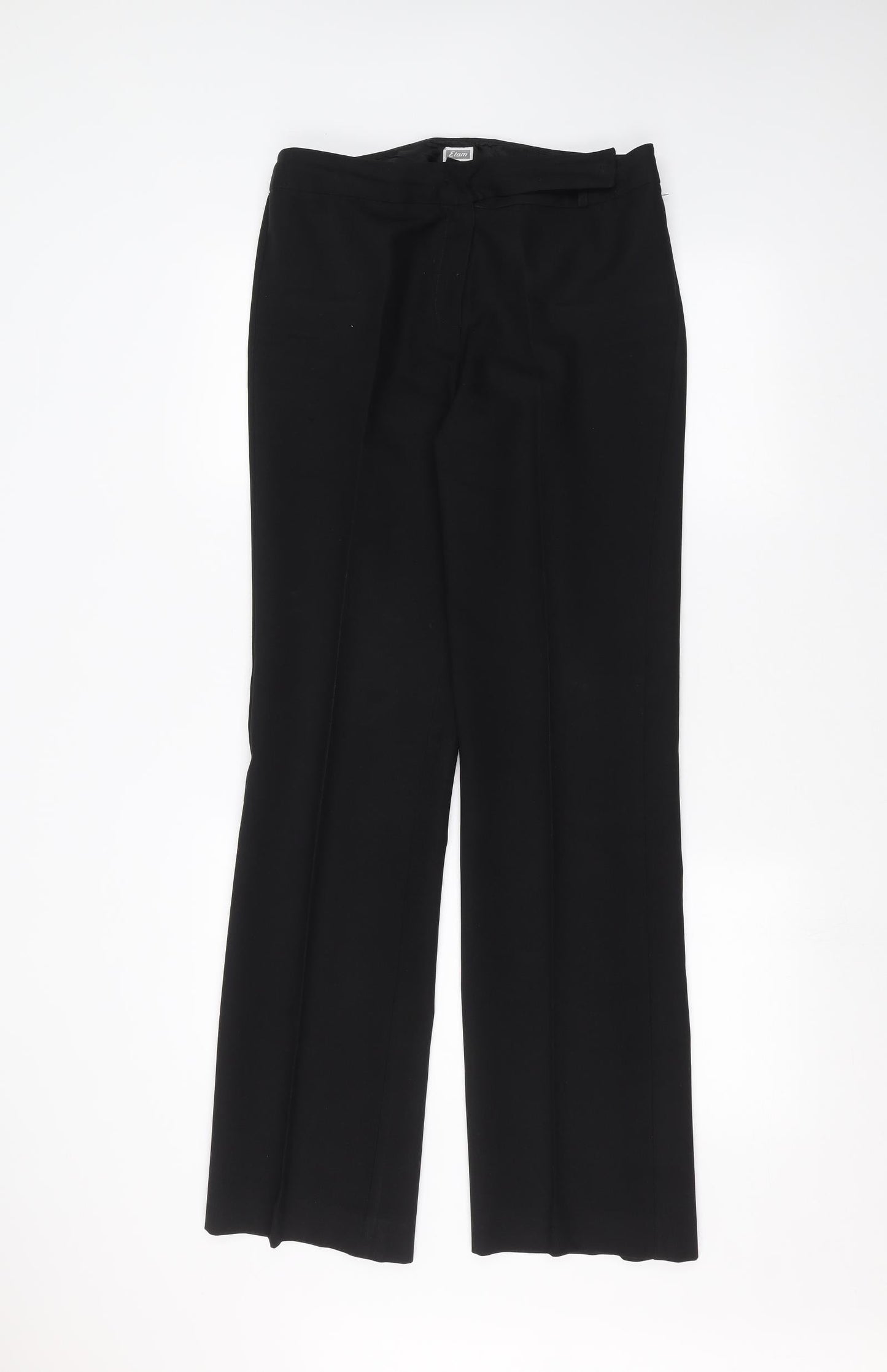 Womens UK Size 12 Etam Regular Fit  Black Trousers
