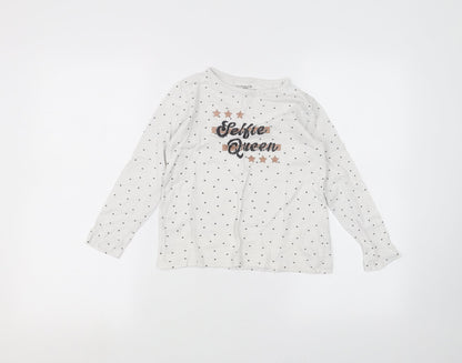Primark Girls White   Basic T-Shirt Size 7-8 Years