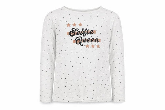 Front view of Primark girls’ white basic t-shirt, size 7-8, years