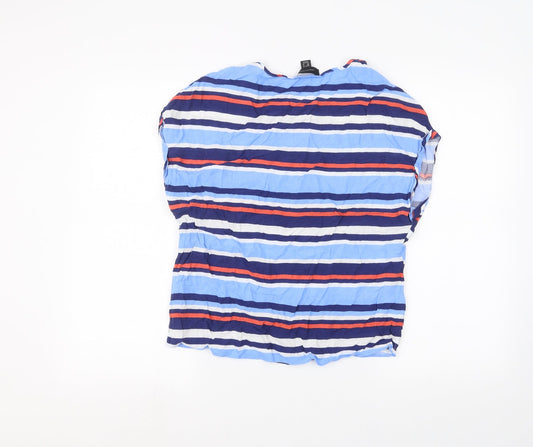Womens UK Size 14 Atmosphere Blue Basic T-Shirt