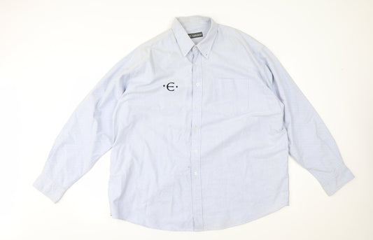 Mens UK Size XL Hawkshead Blue  Button-Up Long Sleeve Casual Shirt