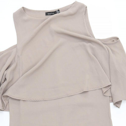 Boohoo Womens Beige   A-Line  Size 14