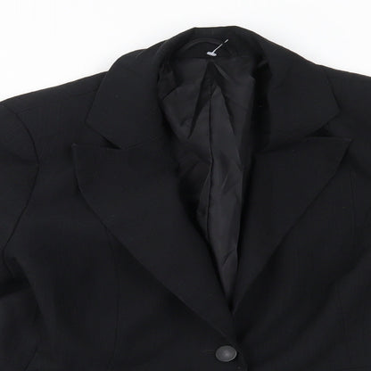E-vie Womens Black   Jacket Blazer Size 14