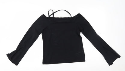 Womens UK Size 10 ASOS Black Basic Blouse