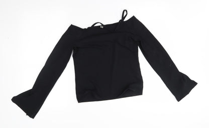Womens UK Size 10 ASOS Black Basic Blouse