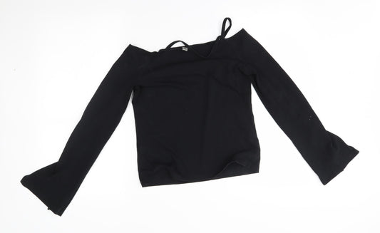Womens UK Size 10 ASOS Black Basic Blouse