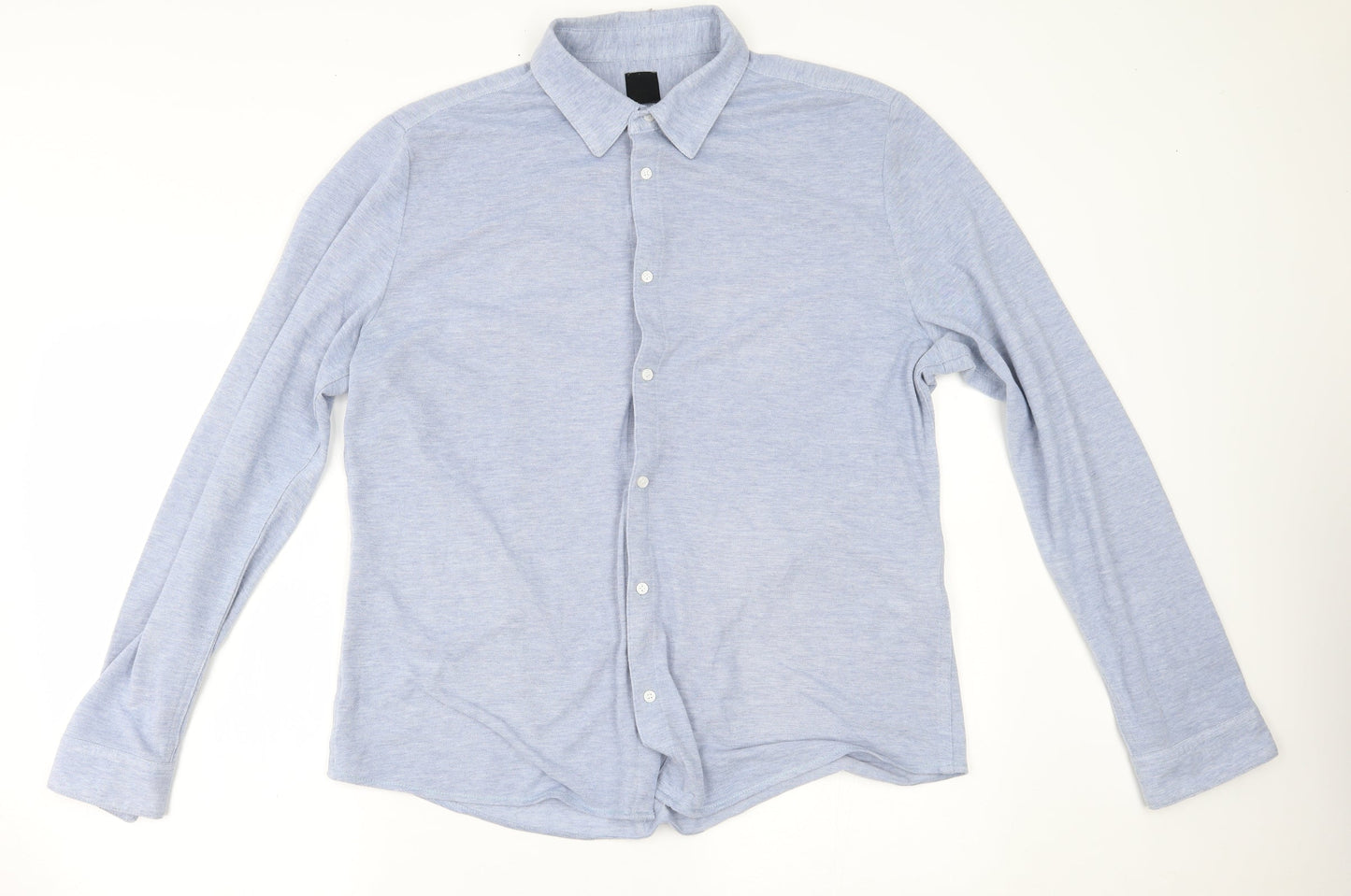 Mens UK Size XL H&M Blue  Button-Up Long Sleeve Casual Shirt