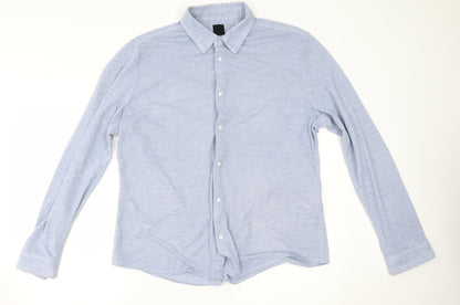 Mens UK Size XL H&M Blue  Button-Up Long Sleeve Casual Shirt