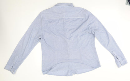 Mens UK Size XL H&M Blue  Button-Up Long Sleeve Casual Shirt