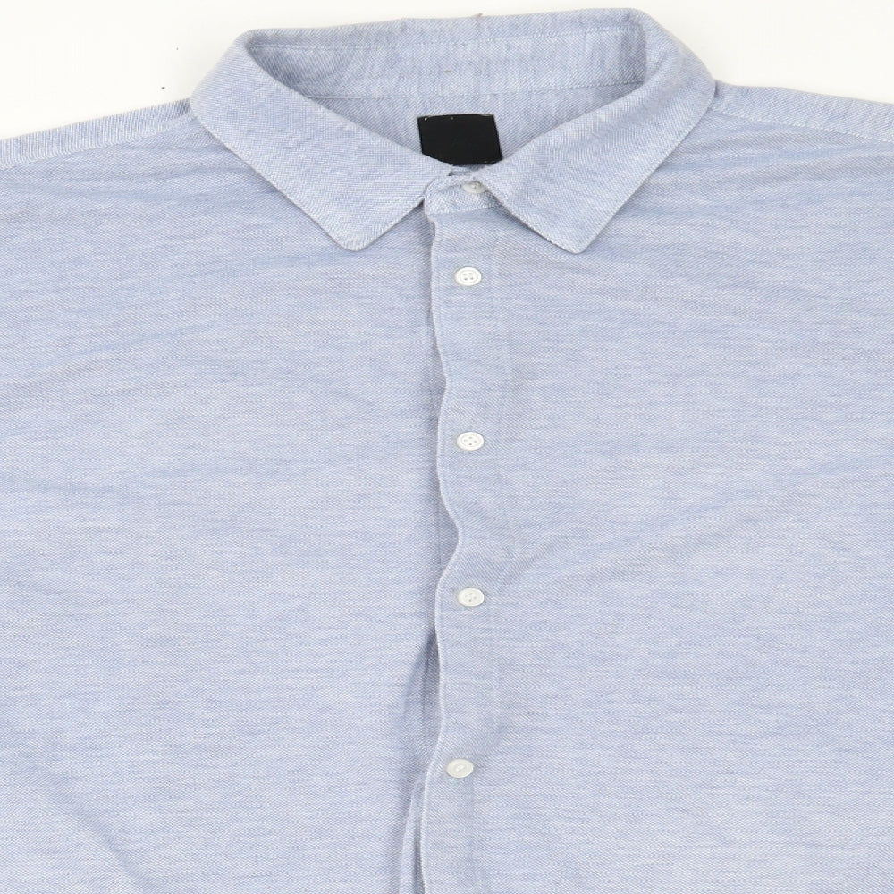 Mens UK Size XL H&M Blue  Button-Up Long Sleeve Casual Shirt