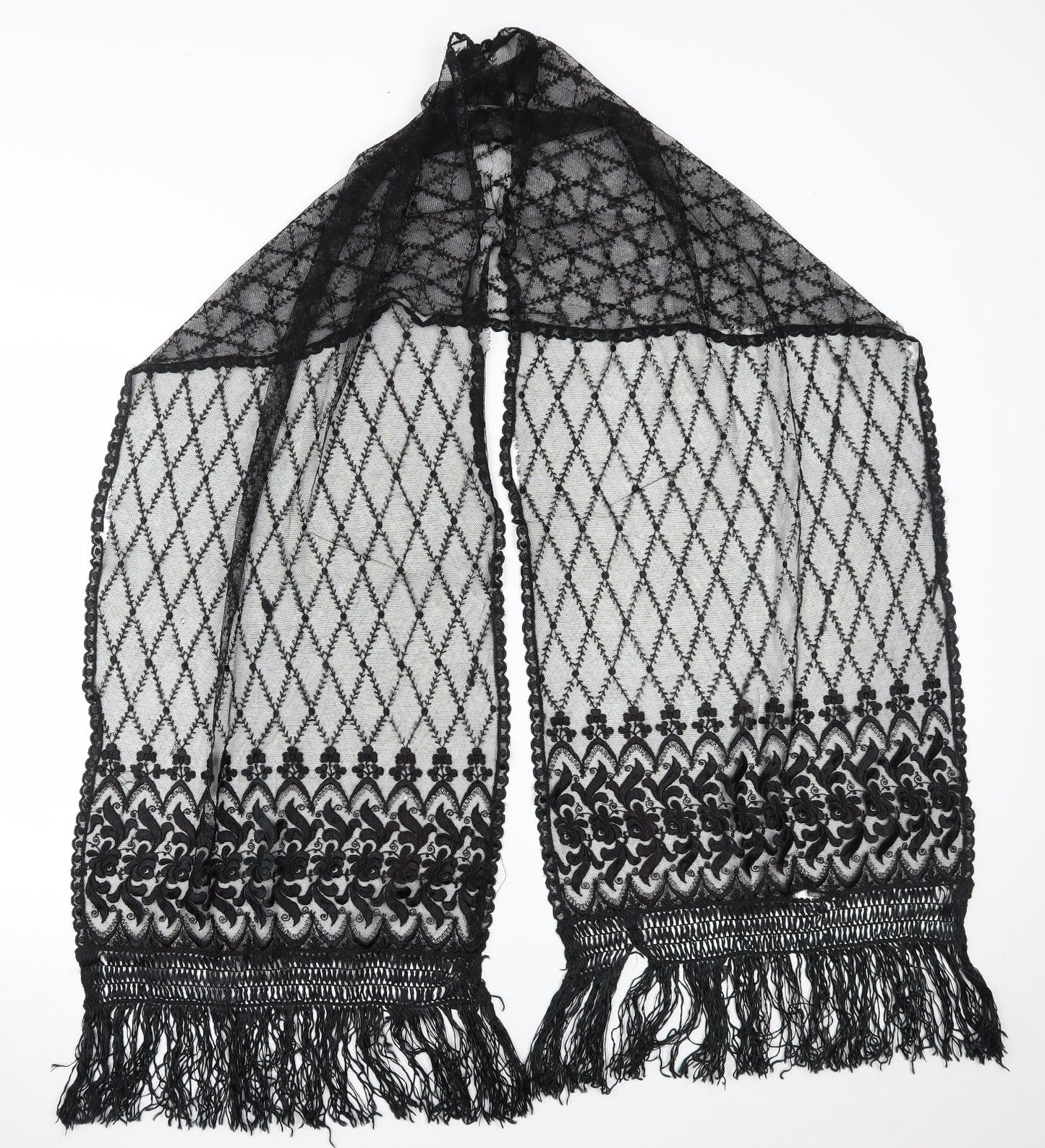 Preworn Womens Black    Scarf