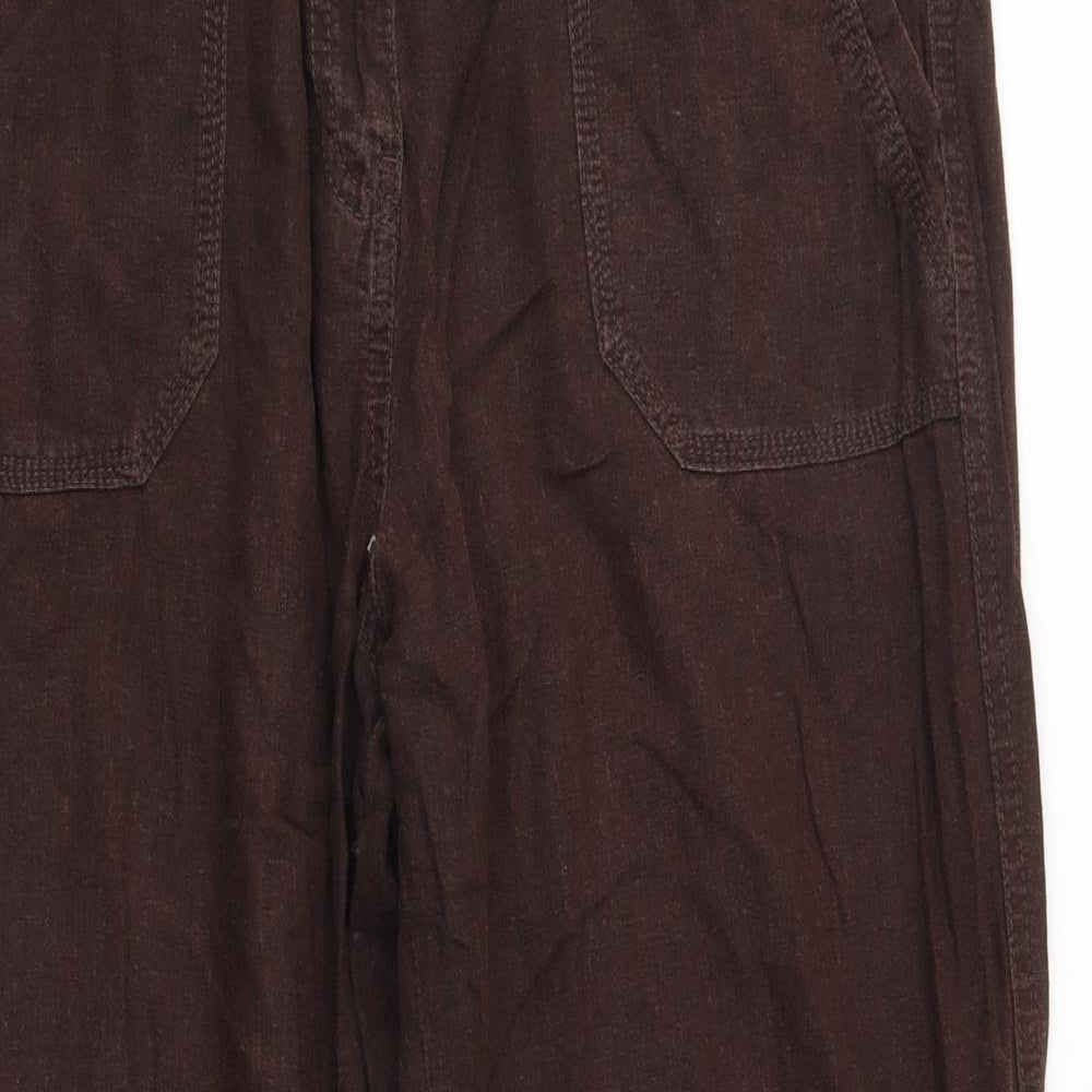 Womens UK Size 14 M&S Regular Fit  Brown Trousers