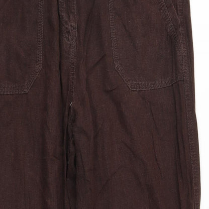 Womens UK Size 14 M&S Regular Fit  Brown Trousers
