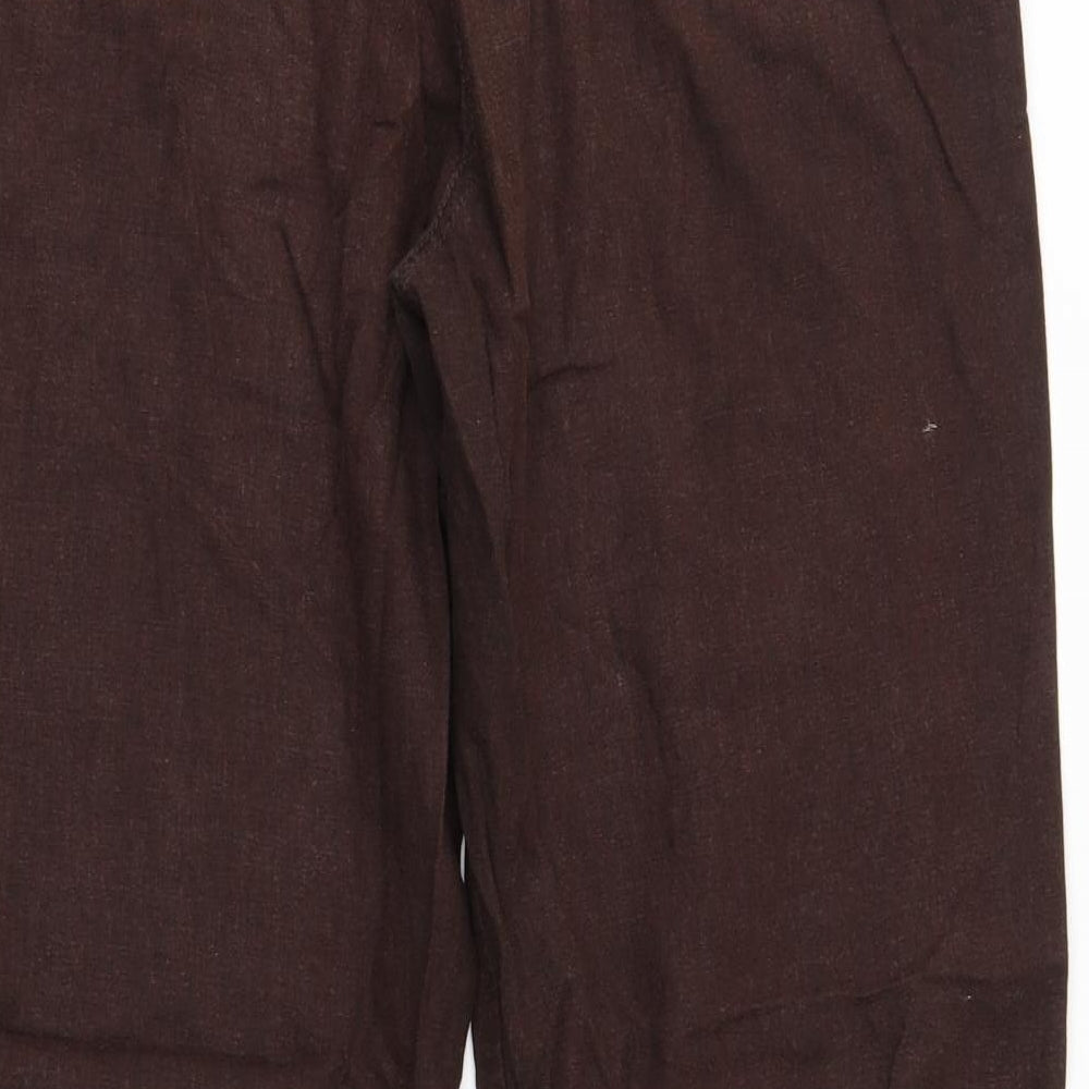 Womens UK Size 14 M&S Regular Fit  Brown Trousers