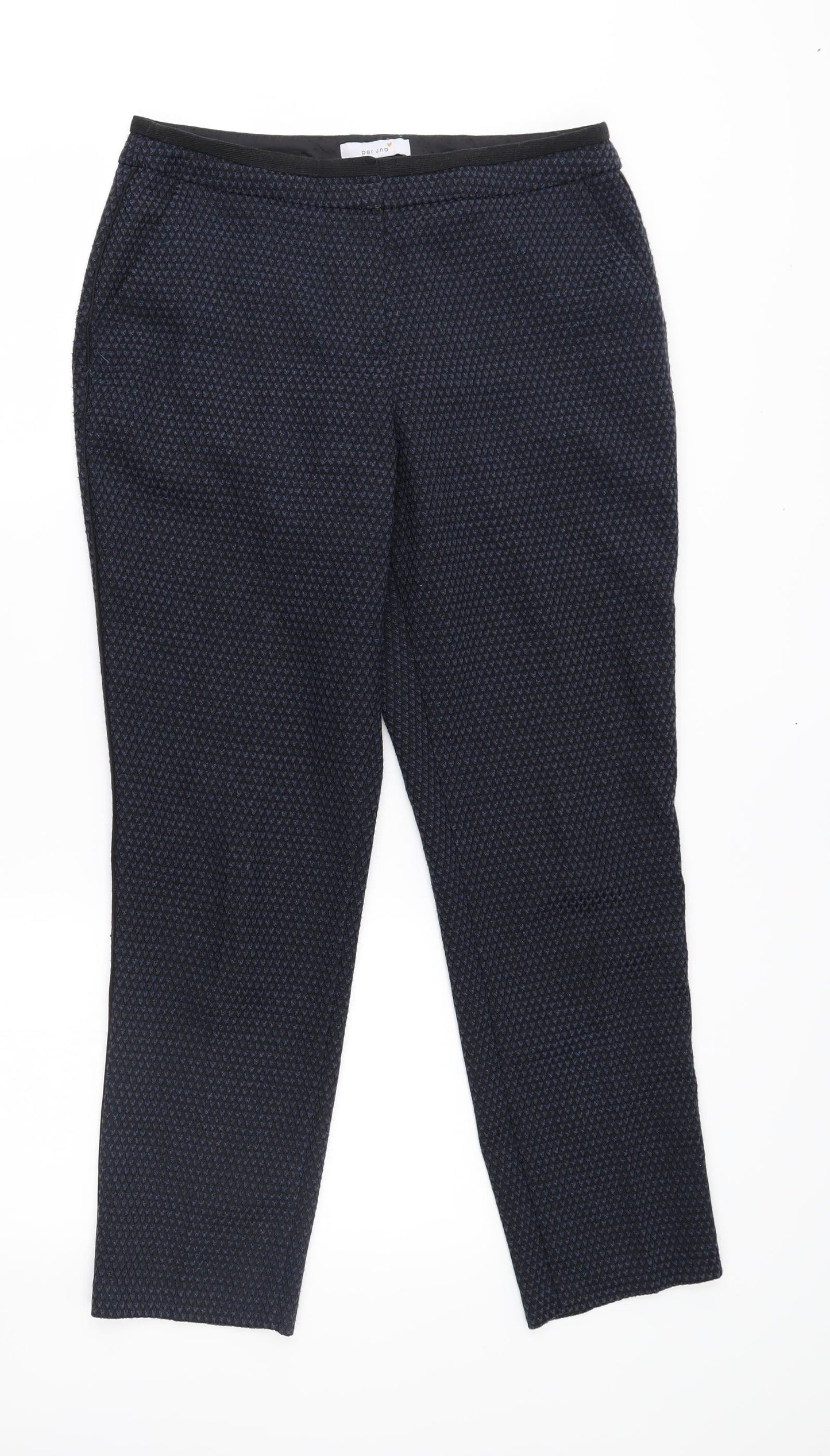 Womens UK Size 10 M&S Regular Fit  Blue Trousers