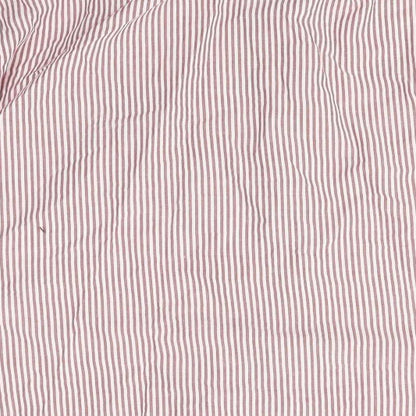 Mens UK Size L Double TWO Red  Button-Up Long Sleeve Casual Shirt