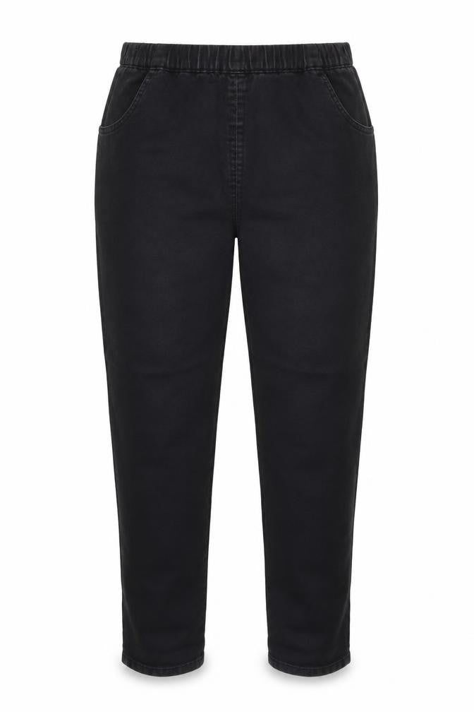 Arcadia Womens Black   Trousers  Size 16 L27 in - stretch waistband