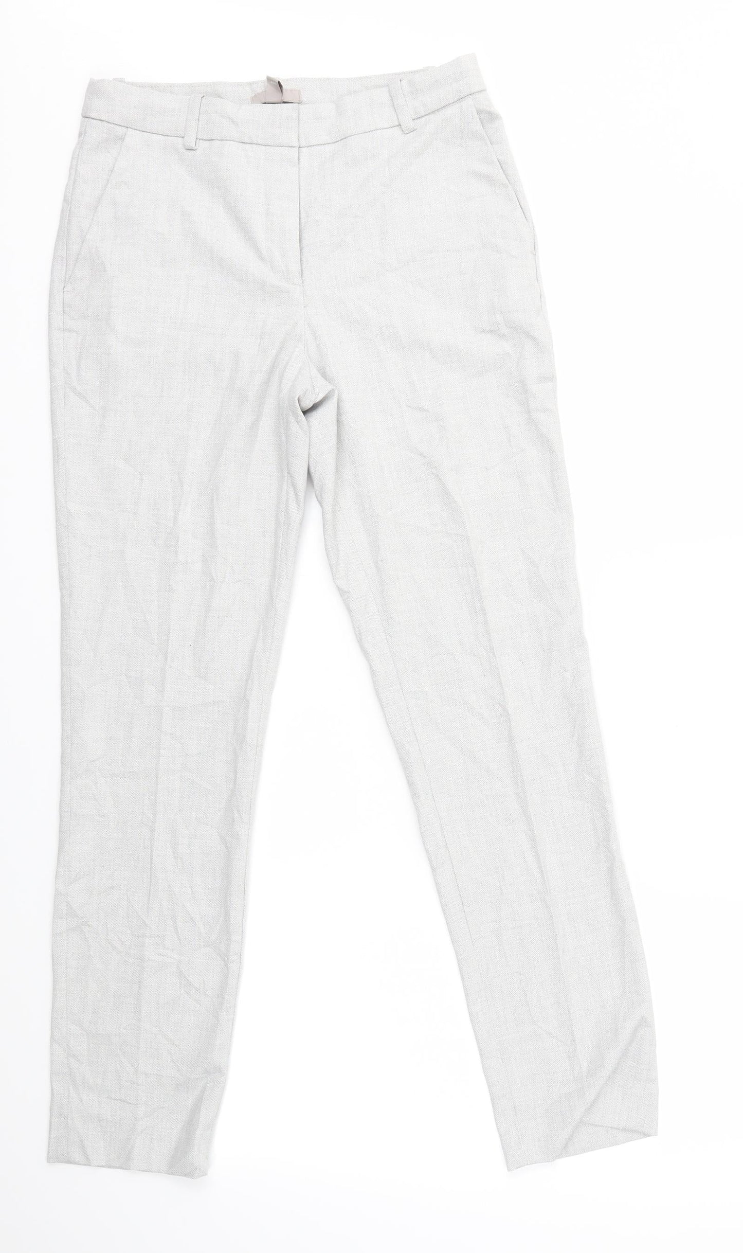 Womens UK Size 8 H&M Regular Fit  Grey Trousers