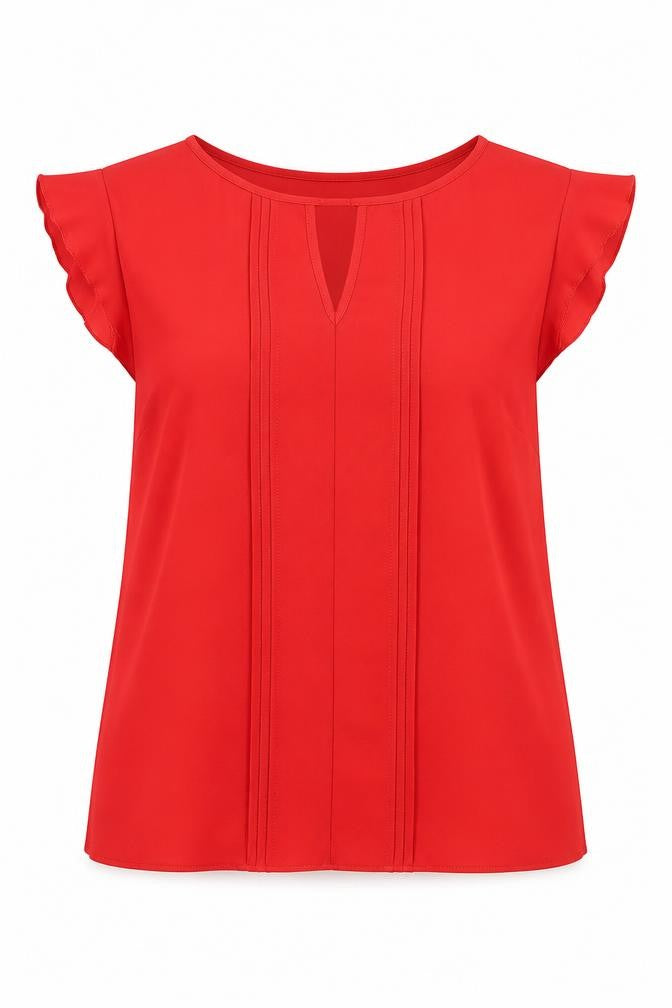 Womens UK Size 10 Atmosphere Red Basic Blouse