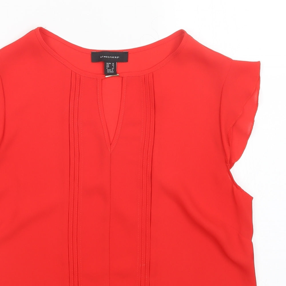 Atmosphere Womens Red   Basic Blouse Size 10