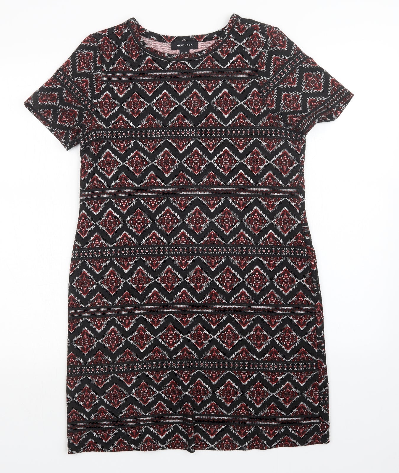 New Look Womens Multicoloured Argyle/Diamond  Sheath  Size 10