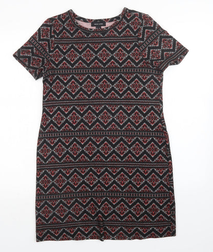 New Look Womens Multicoloured Argyle/Diamond  Sheath  Size 10