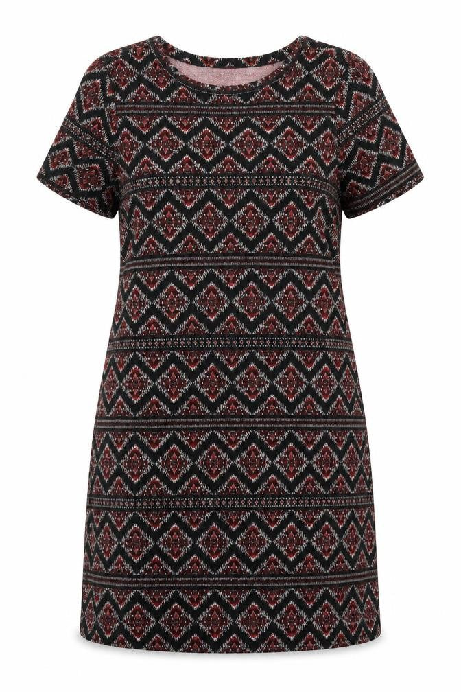 New Look Womens Multicoloured Argyle/Diamond  Sheath  Size 10