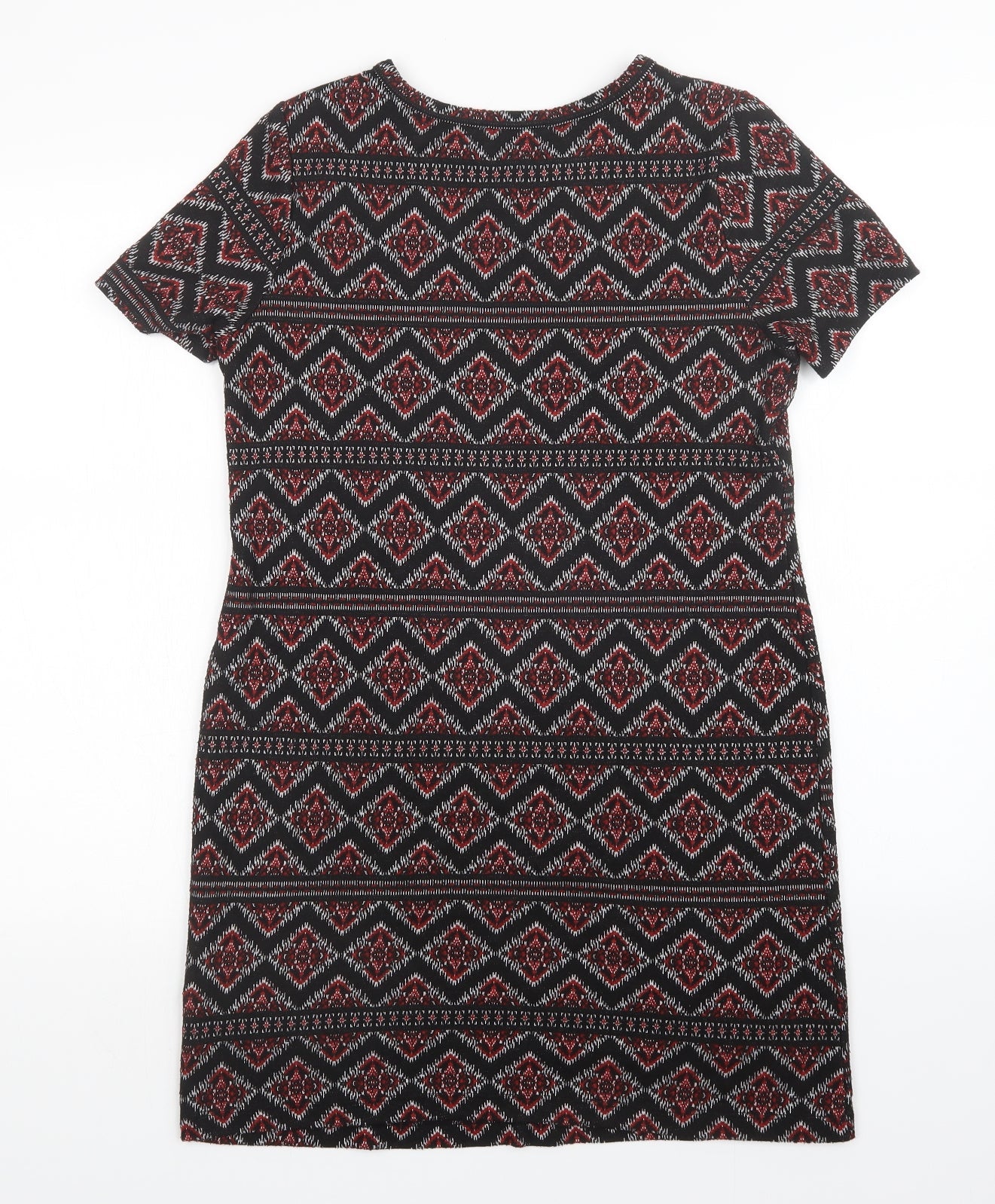 New Look Womens Multicoloured Argyle/Diamond  Sheath  Size 10