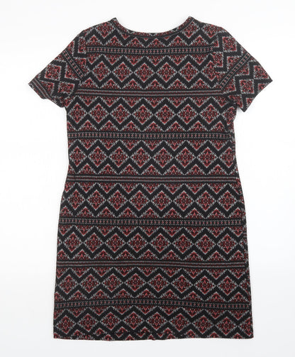 New Look Womens Multicoloured Argyle/Diamond  Sheath  Size 10