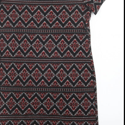 New Look Womens Multicoloured Argyle/Diamond  Sheath  Size 10