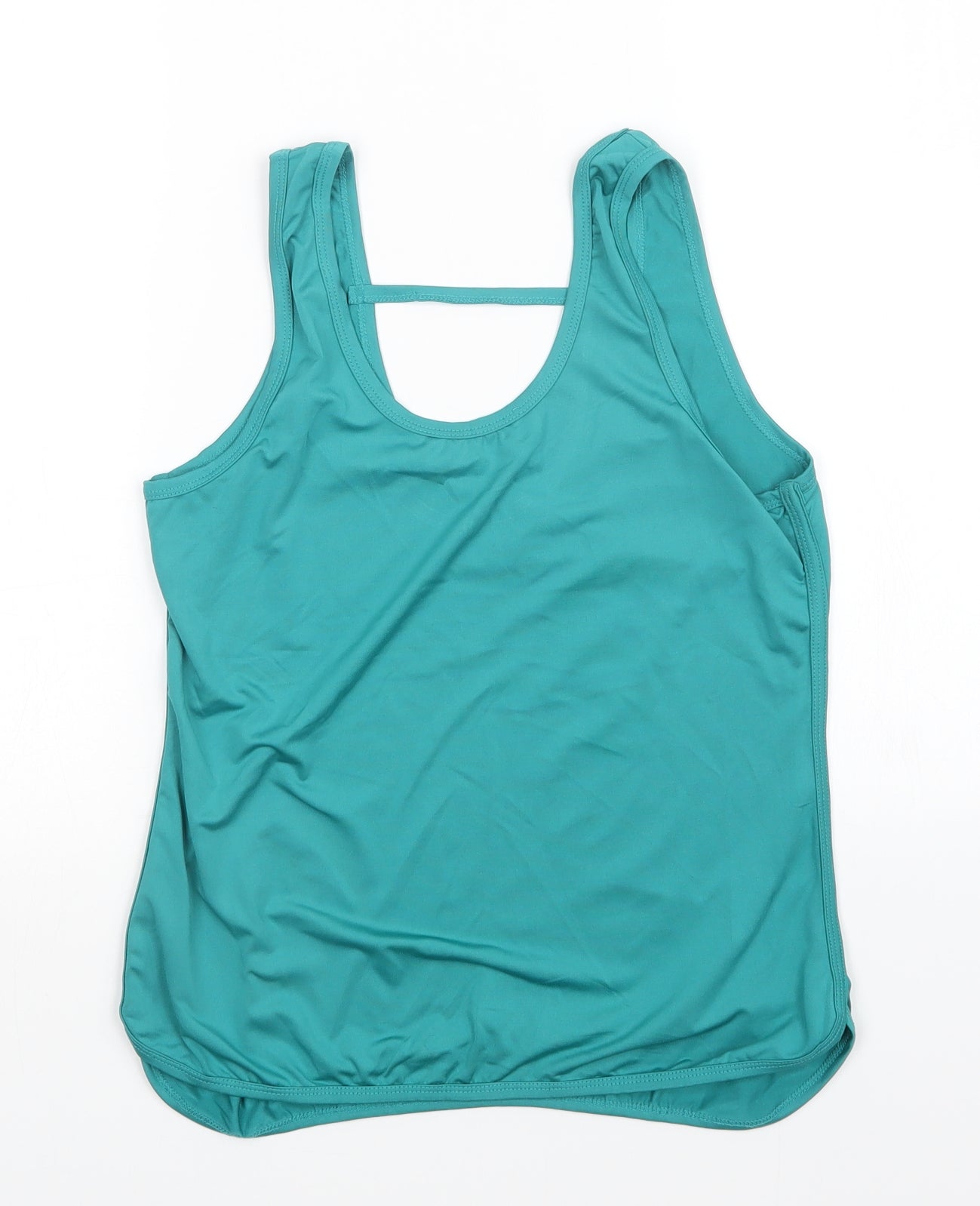 Womens UK Size M Preworn Green Basic Tank