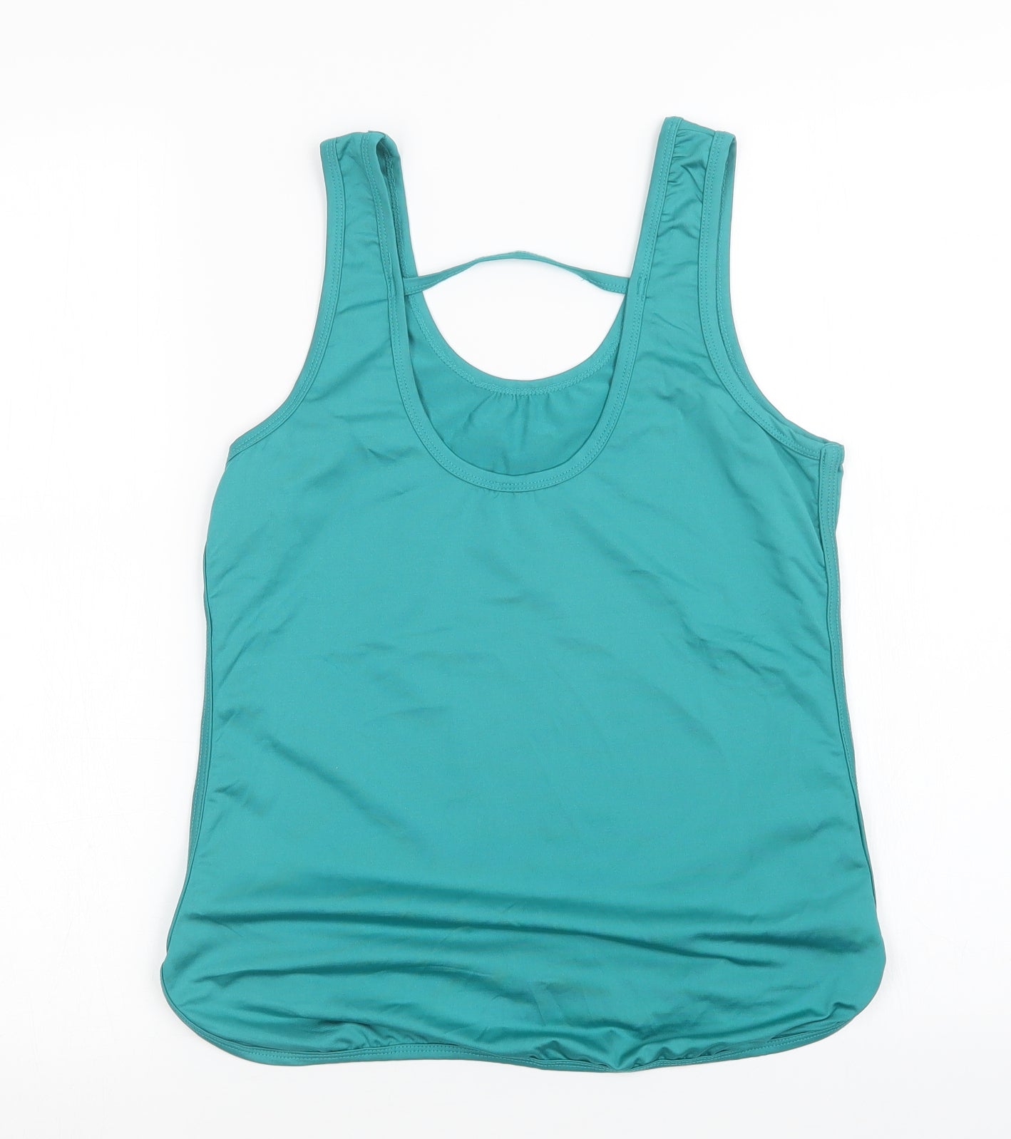 Womens UK Size M Preworn Green Basic Tank