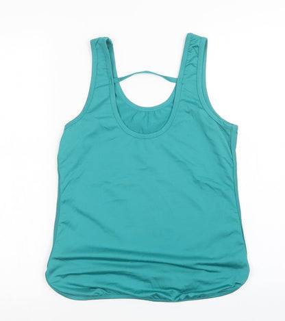 Womens UK Size M Preworn Green Basic Tank
