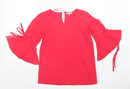 Womens UK Size 8 Peacocks Pink Basic Blouse