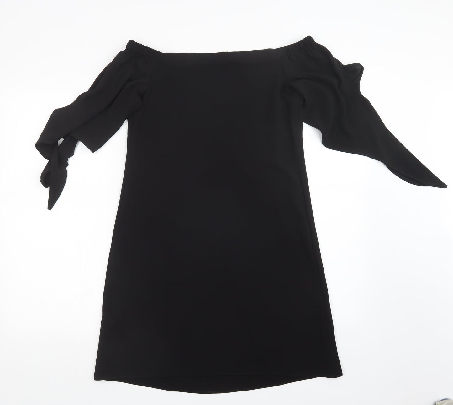 Womens UK Size 8 Peacocks Black Basic Blouse
