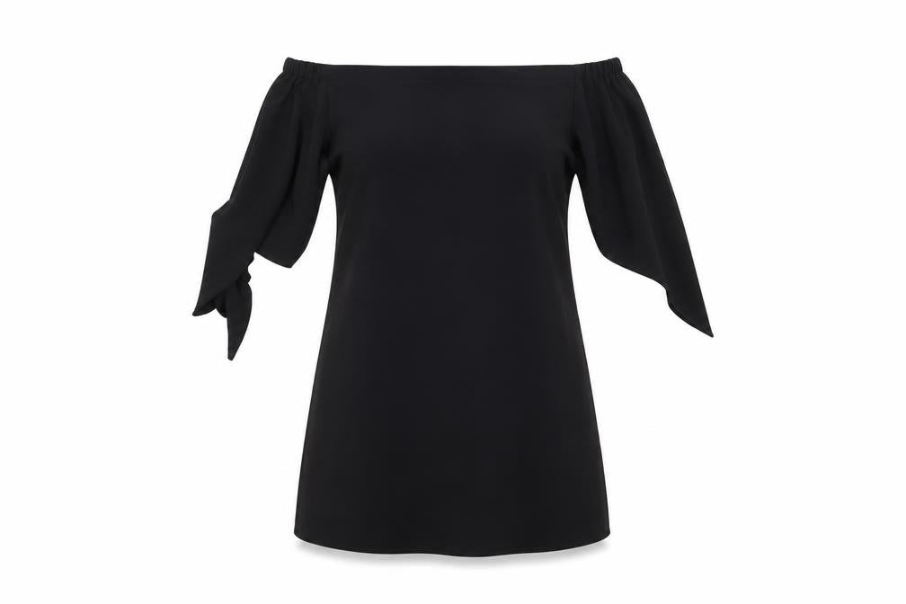 Womens UK Size 8 Peacocks Black Basic Blouse