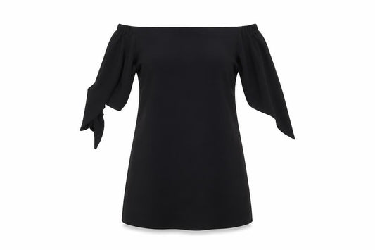 Womens UK Size 8 Peacocks Black Basic Blouse