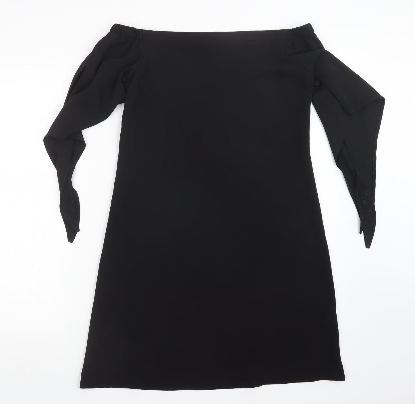 Womens UK Size 8 Peacocks Black Basic Blouse