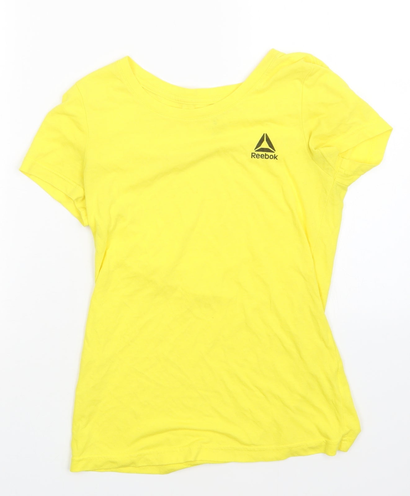 Womens UK Size S Reebok Yellow Basic T-Shirt