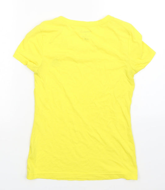 Womens UK Size S Reebok Yellow Basic T-Shirt