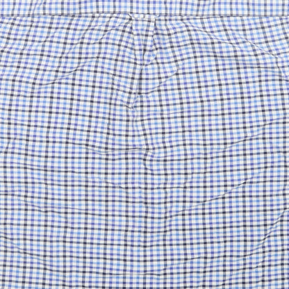 Mens UK Size L M&S Blue  Button-Up Short Sleeve Casual Shirt